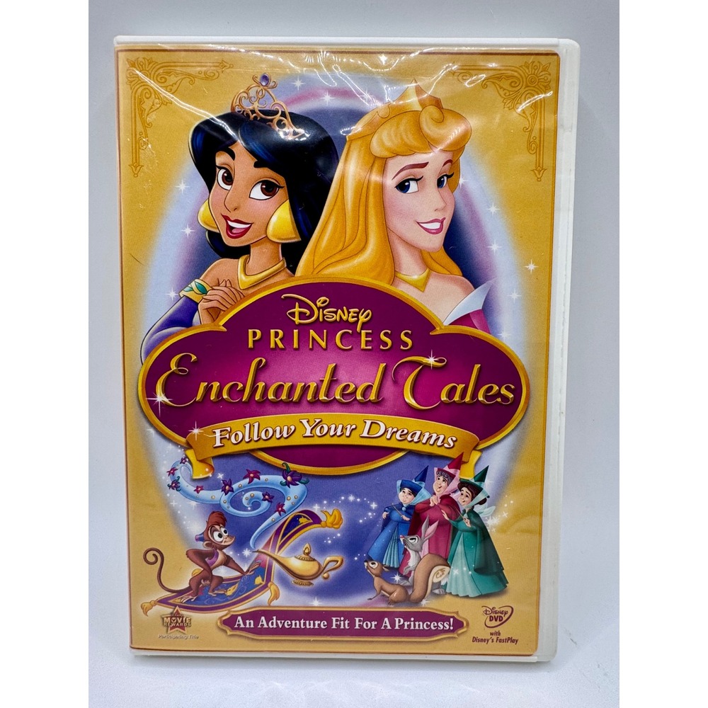 Disney DVD Princess Enchanted Tales Follow Your Dreams Gold Case Plus BONUS 2007